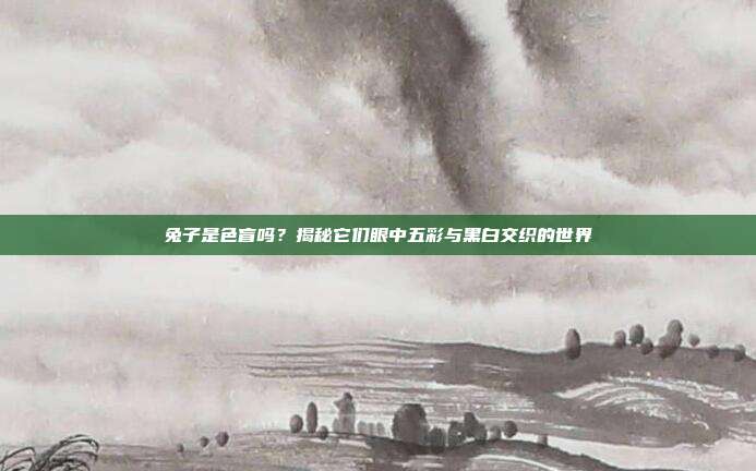 兔子是色盲吗？揭秘它们眼中五彩与黑白交织的世界