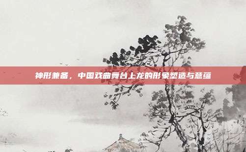 神形兼备，中国戏曲舞台上龙的形象塑造与意蕴