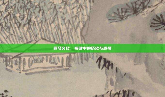 赛马文化，疾驰中的历史与激情