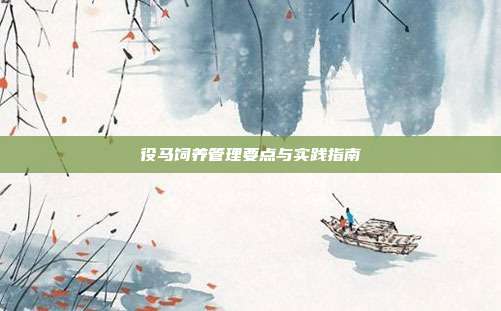 役马饲养管理要点与实践指南
