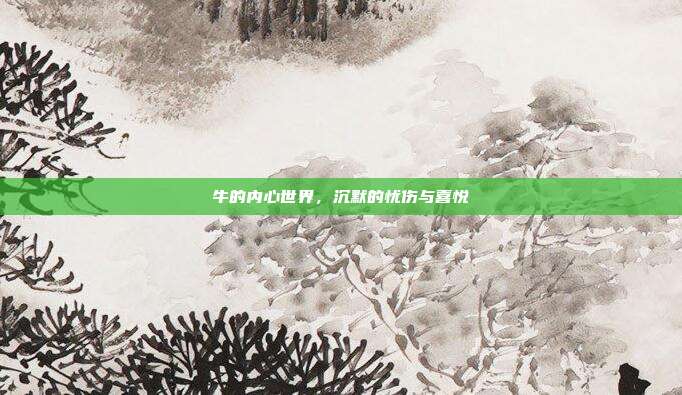 牛的内心世界，沉默的忧伤与喜悦