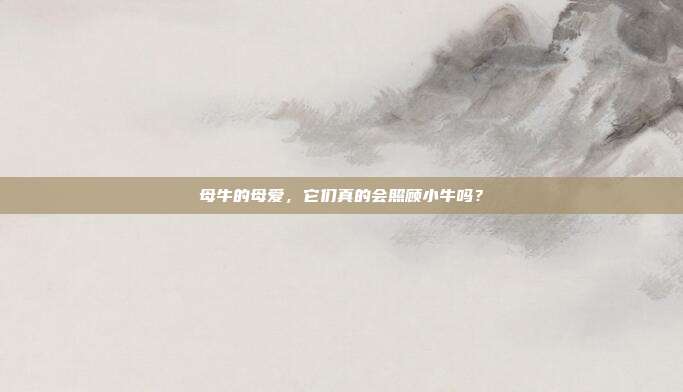 母牛的母爱，它们真的会照顾小牛吗？
