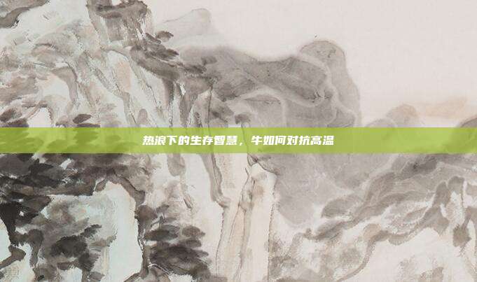 热浪下的生存智慧，牛如何对抗高温