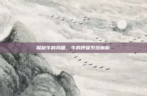探秘牛的风箱，牛的呼吸系统解析