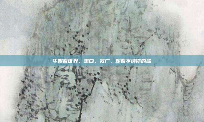 牛眼看世界，黑白、宽广，却看不清你的脸