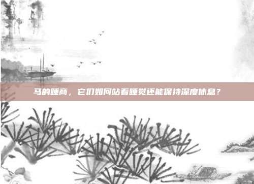 马的睡商，它们如何站着睡觉还能保持深度休息？