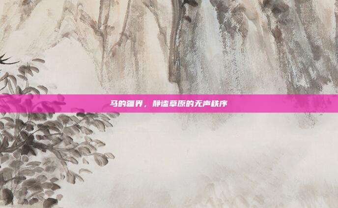 马的疆界，静谧草原的无声秩序