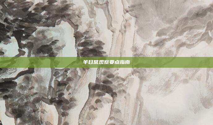 羊日常观察要点指南