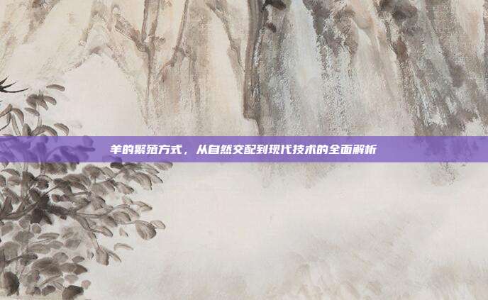 羊的繁殖方式，从自然交配到现代技术的全面解析