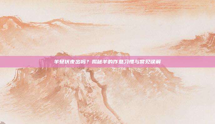 羊昼伏夜出吗？揭秘羊的作息习惯与常见误解