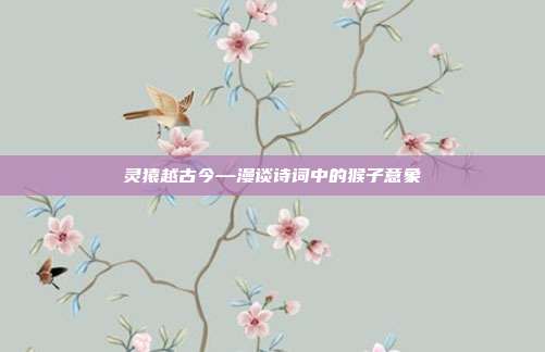 灵猿越古今—漫谈诗词中的猴子意象