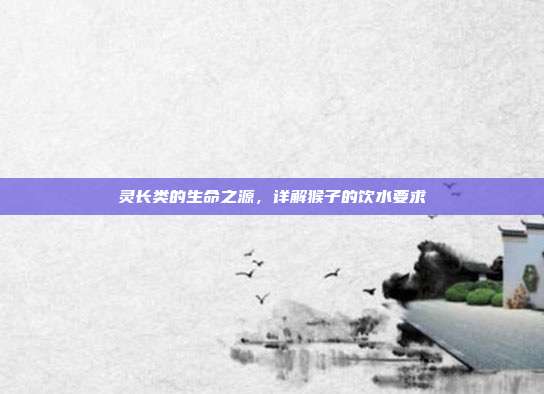 灵长类的生命之源，详解猴子的饮水要求