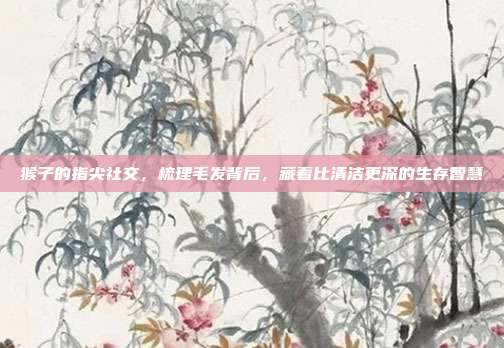 猴子的指尖社交，梳理毛发背后，藏着比清洁更深的生存智慧