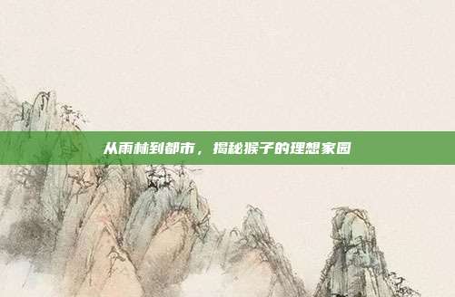 从雨林到都市，揭秘猴子的理想家园