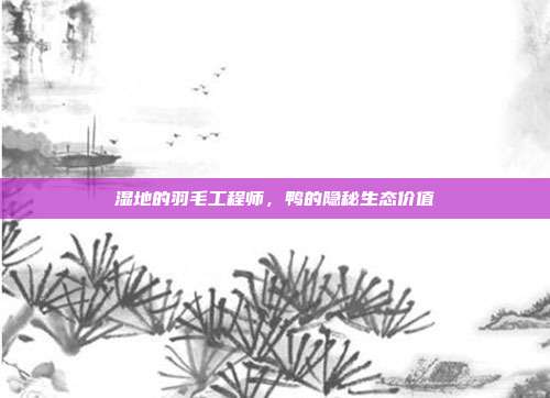 湿地的羽毛工程师，鸭的隐秘生态价值
