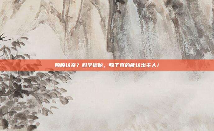 嘎嘎认亲？科学揭秘，鸭子真的能认出主人！