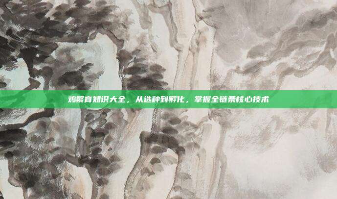 鸡繁育知识大全，从选种到孵化，掌握全链条核心技术