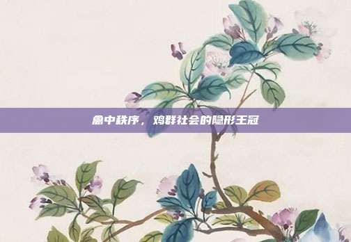 禽中秩序，鸡群社会的隐形王冠