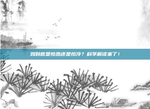 鸡到底是怕热还是怕冷？科学解读来了！