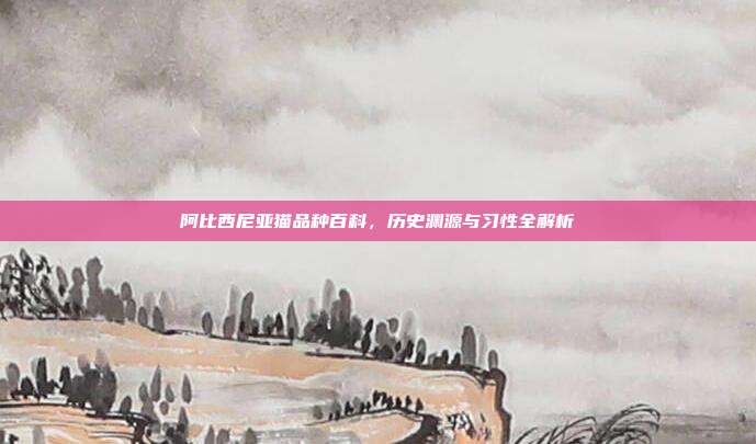 阿比西尼亚猫品种百科，历史渊源与习性全解析