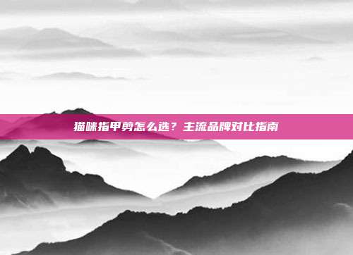 猫咪指甲剪怎么选？主流品牌对比指南