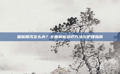 猫咪腹泻怎么办？全面解析治疗方法与护理指南