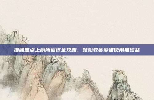 猫咪定点上厕所训练全攻略，轻松教会爱猫使用猫砂盆