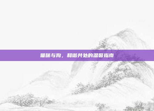 猫咪与狗，和谐共处的温馨指南