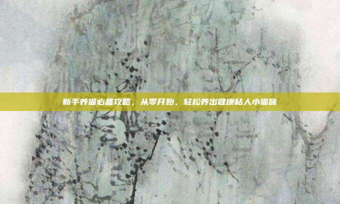 新手养猫必备攻略，从零开始，轻松养出健康粘人小猫咪