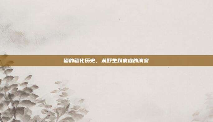 猫的驯化历史，从野生到家庭的演变