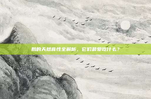 鹅的天然食性全解析，它们最爱吃什么？