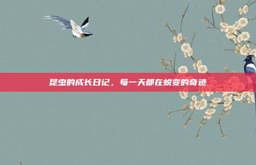 昆虫的成长日记，每一天都在蜕变的奇迹