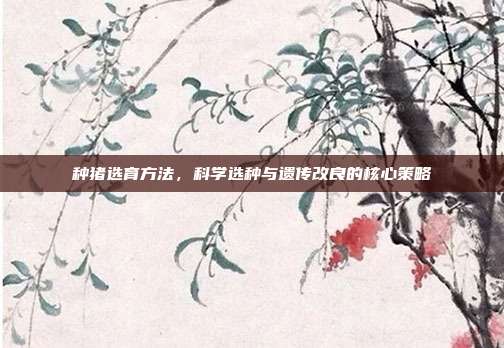 种猪选育方法，科学选种与遗传改良的核心策略