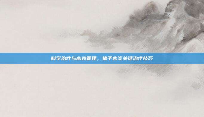 科学治疗与高效管理，猪子宫炎关键治疗技巧