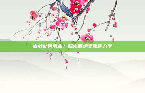 青蛙能跳多高？解密两栖类弹跳力学