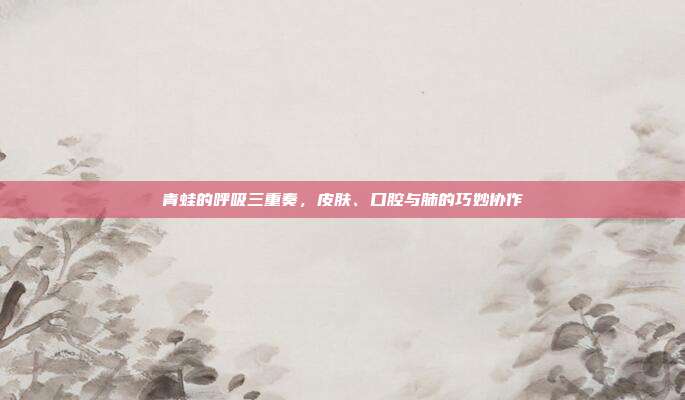 青蛙的呼吸三重奏，皮肤、口腔与肺的巧妙协作