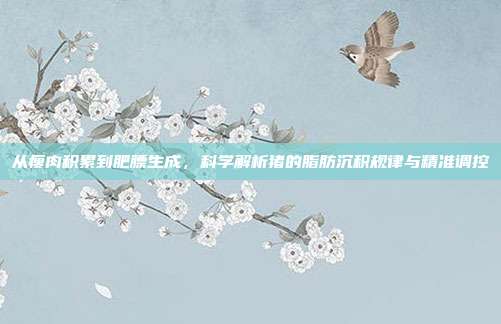 从瘦肉积累到肥膘生成，科学解析猪的脂肪沉积规律与精准调控