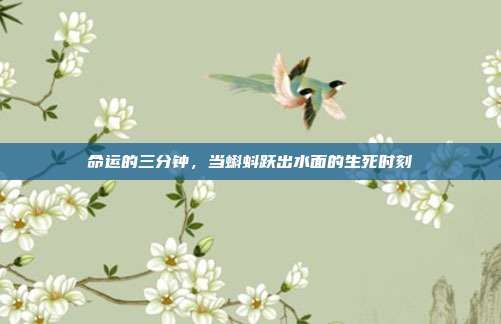 命运的三分钟，当蝌蚪跃出水面的生死时刻