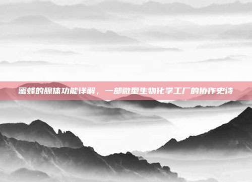 蜜蜂的腺体功能详解，一部微型生物化学工厂的协作史诗