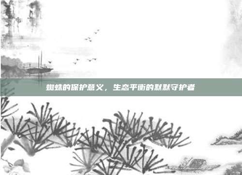 蜘蛛的保护意义，生态平衡的默默守护者