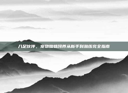八足伙伴，宠物蜘蛛饲养从新手到熟练完全指南
