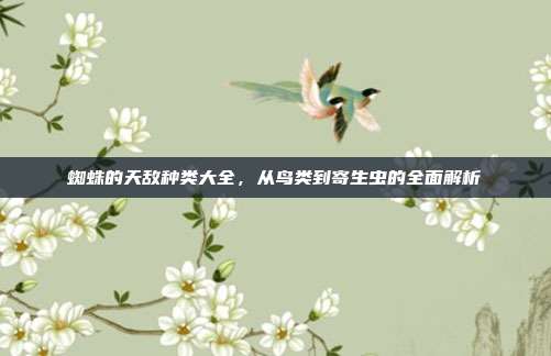 蜘蛛的天敌种类大全，从鸟类到寄生虫的全面解析