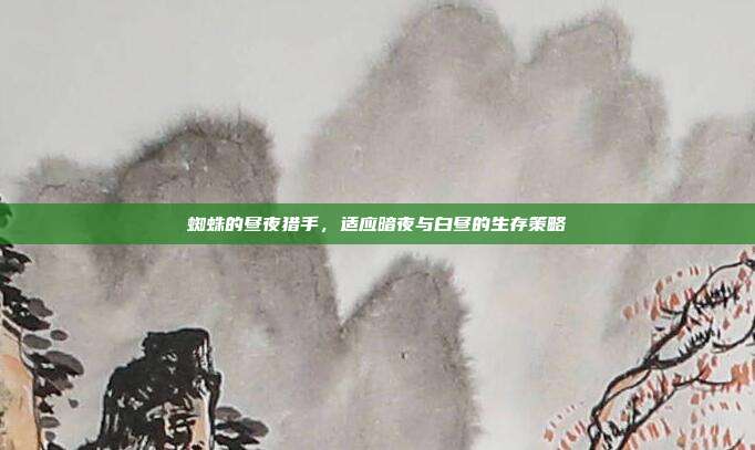 蜘蛛的昼夜猎手，适应暗夜与白昼的生存策略