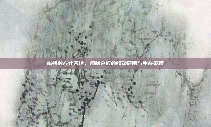 蜥蜴的方寸天地，揭秘它们的移动范围与生存策略