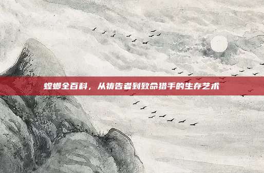 螳螂全百科，从祷告者到致命猎手的生存艺术