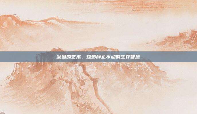凝固的艺术，螳螂静止不动的生存智慧
