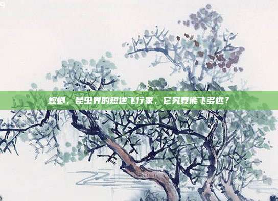 螳螂，昆虫界的短途飞行家，它究竟能飞多远？