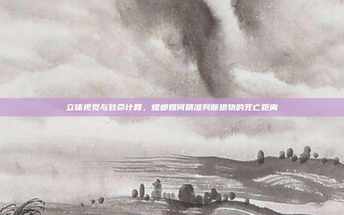 立体视觉与致命计算，螳螂如何精准判断猎物的死亡距离