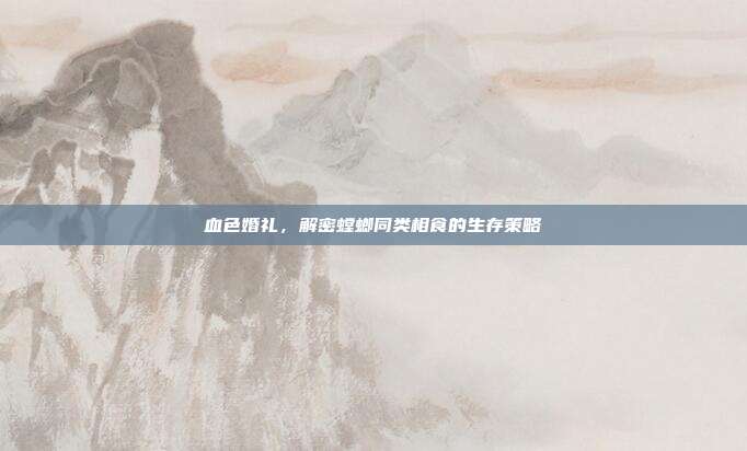 血色婚礼，解密螳螂同类相食的生存策略