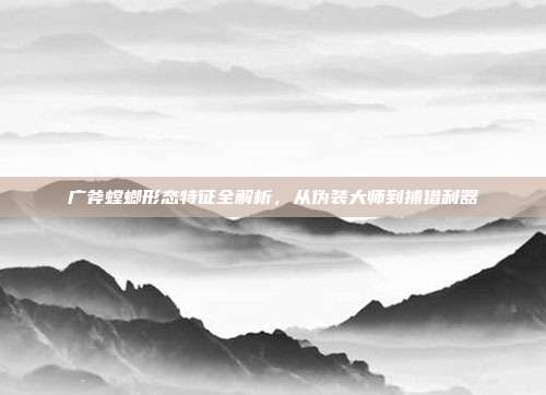 广斧螳螂形态特征全解析，从伪装大师到捕猎利器
